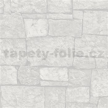 Vliesové tapety IMPOL Wood and Stone 2 kamenný obklad svetlo sivý - POSLEDNÉ KUSY