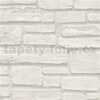 Vliesové tapety IMPOL Wood and Stone 2 tehla sivá