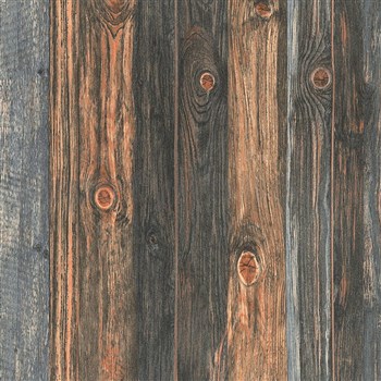 Vliesové tapety IMPOL Wood and Stone 2 drevené dosky s hrčami hnedé