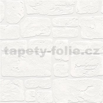 Vinylové tapety na stenu Adelaide kamene biele