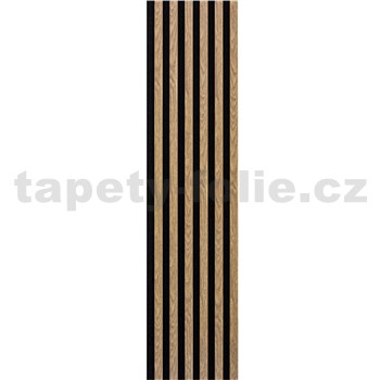 Dekoračné panely dub svetlý 3D lamely na filcovom podklade 270 x 30 cm