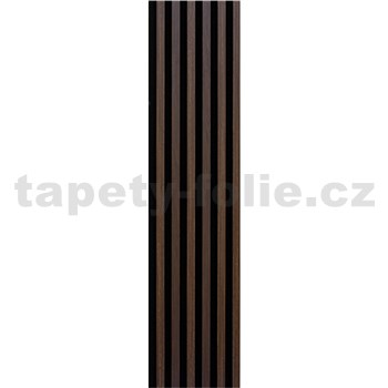 Akustické dekoračné panely dub tmavý 3D lamely na filcovom podklade 250 x 30 cm - POSLEDNÉ KUSY