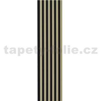 Dekoračné panely olivové 3D lamely na filcovom podklade 270 x 30 cm