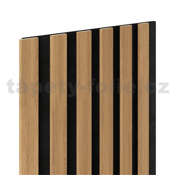 Dekoračné panely SLIM dub svetlý 3D lamely na filcovom podklade 270 x 30 cm
