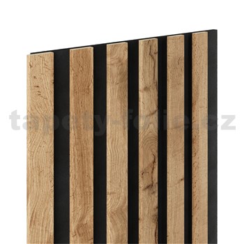 Dekoračné panely SLIM wotan 3D lamely na filcovom podklade 270 x 30 cm