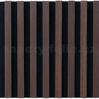Dekoračné panely dub tmavý 3D lamely na filcovom podklade 30x30 cm