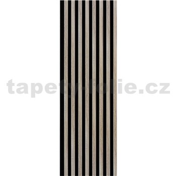 Dekoračné panely dub sonoma 3D lamely na filcovom podklade 270 x 40 cm