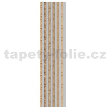 Akustické dekoračné panely wotan 3D lamely na sivom filcovom podklade 270 x 40 cm