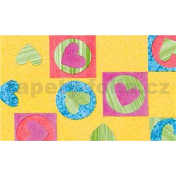 Samolepiace tapety detské - srdiečka, metráž, šírka 67,5 cm, návin 15 m - POSLEDNÉ METRE