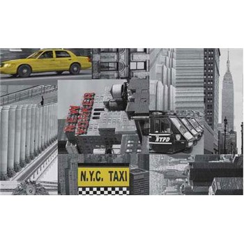 Samolepiace tapety City taxi - 45 cm x 15 m -  POSLEDNÉ METRE