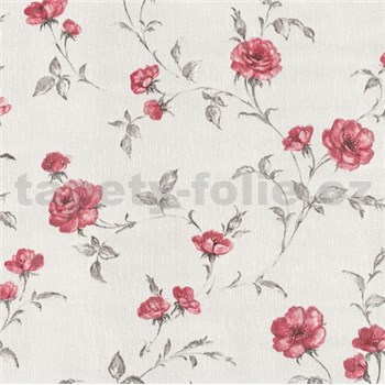 Vliesové tapety na stenu Allure kvety ruží červené s leskom
