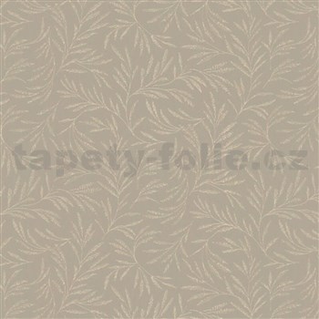 Vliesové tapety na stenu IMPOL Alpha florálny vzor strieborný na sivom podklade - POSLEDNÉ KUSY