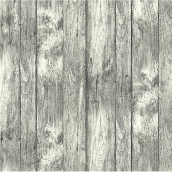 Vliesové tapety na stenu IMPOL Profitex drevené dosky tmavo sivé