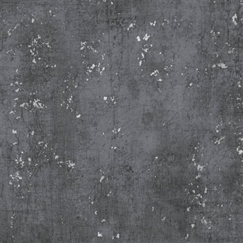 Vliesové tapety na stenu IMPOL Titanium 3 betón tmavo sivý so striebornou patinou