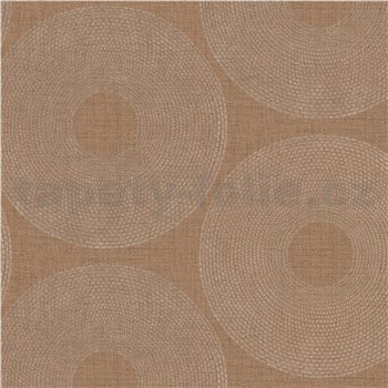 Vliesové tapety na stenu Desert Lodge kruhy hnedé - POSLEDNÉ KUSY