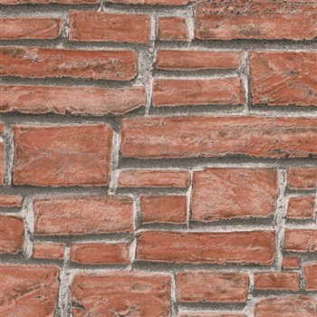 Vinylové tapety na stenu Wood´n Stone tehla červená