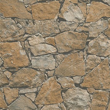 Vliesové tapety na stenu Wood'n Stone kameň štiepaný hnedý