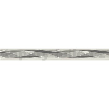 Vliesové bordúry IMPOL vlnovky sivo-biele 5,5 cm x  5 m
