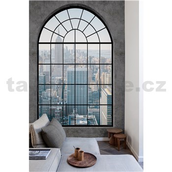 Vinylové fototapety na stenu MURALE okno s výhľadom na New York rozmer 1,59 x 2,8 m