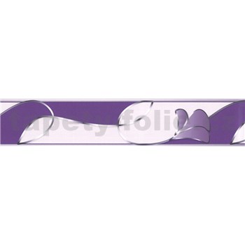 Samolepiace bordúry kvety s vlnovkami fialové 5 m x 5,8 cm - POSLEDNÝ KUS