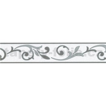 Samolepiace bordúry ornamenty sivé 5 m x 5,8 cm