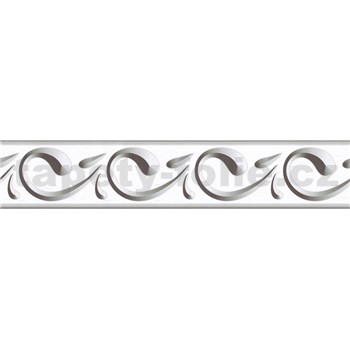 Samolepiaca bordúra ornamenty sivé 5 m x 8,3 cm