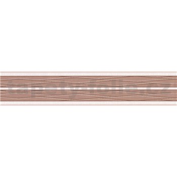Samolepiaca bordúra pruhy hnedo-bežové 5 m x 5,8 cm