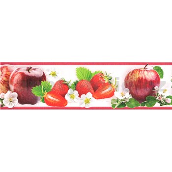 Samolepiace bordúry ovocie červené 5 m x 8,3 cm - POSLEDNÉ KUSY