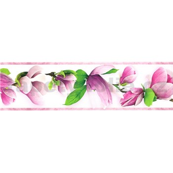 Samolepiace bordúry vetvičky s kvetmi fialové 5 m x 8,3 cm - POSLEDNÉ KUSY