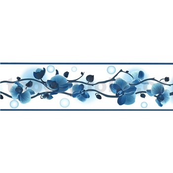Samolepiaca bordúra orchidea modrá 5 m x 8,3 cm
