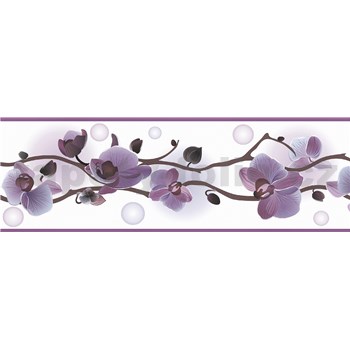 Samolepiaca bordúra orchidea svetlo fialová 5 m x 8,3 cm - POSLEDNÉ KUSY