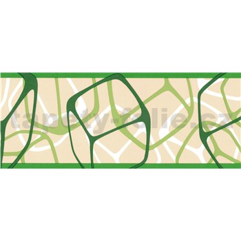 Samolepiace bordúry štvorčeky zelené 5 m x 6,9 cm