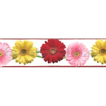 Samolepiaca bordúra gerbery 5 m x 8,3 cm - POSLEDNÉ KUSY