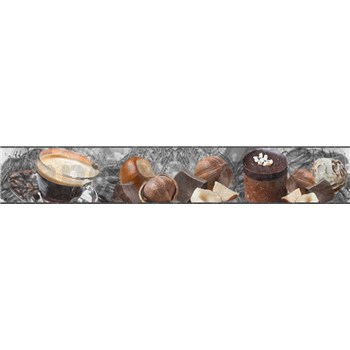 Samolepiace bordúry na stenu coffee 5 m x 8,3 cm - POSLEDNÉ KUSY