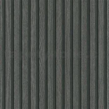 Vliesové tapety na stenu Botanica obkladové panely dub sivo-čierny