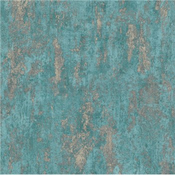 Vliesové tapety na stenu Casual Chic moderná vertikálna stierka aqua s metalickými odleskami
