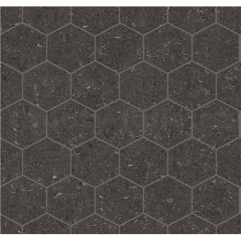 Dekoratívny obklad na stenu Ceramics hexagony čierne šírka 67,5 cm x 20 m