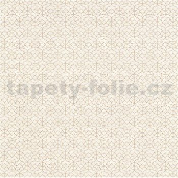 Vliesové tapety na stenu IMPOL Code Nature malé ornamenty zlaté na hnedom podklade