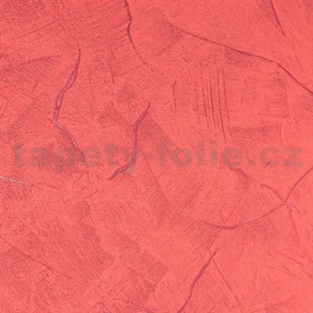 Vliesové tapety na stenu stierkovaná omietka červená - POSLEDNÉ KUSY