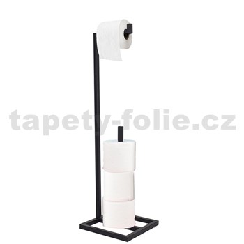 Elegantný čierny stojan na toaletný papier