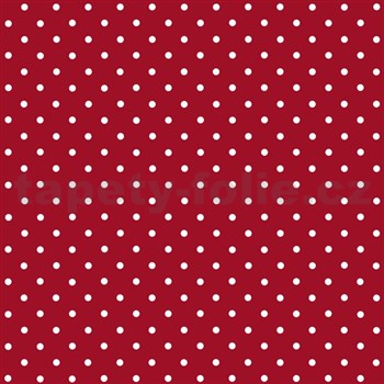 Samolepiace tapety - Peterson červená s bodkami 45 cm x 15 m - POSLEDNÉ METRE