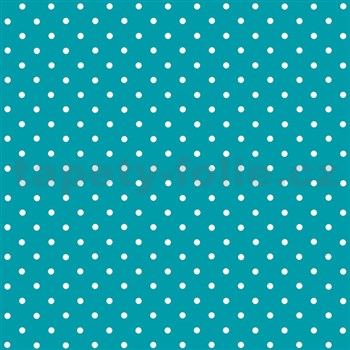 Samolepiace tapety - Peterson tyrkys s bodkami 45 cm x 15 m - POSLEDNÉ METRE