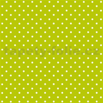 Samolepiace tapety - Peterson zelená s bodkami 45 cm x 15 m - POSLEDNÉ METRE