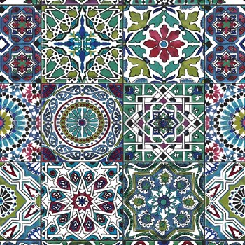 Samolepiace tapety d-c-fix Maroccan modro-zelený - 45 cm x 1,5 m (cena za kus)