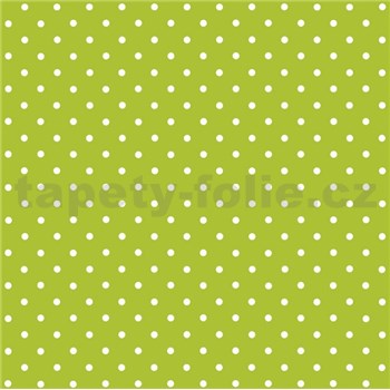 Samolepiaca tapeta bodky zelené  - 45 cm x 2 m (cena za kus)