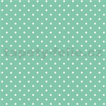 Samolepiaca tapeta bodky mint  - 45 cm x 2 m (cena za kus)