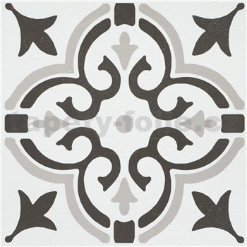 Vinylové samolepiace podlahové štvorce Classic ornamentálny vzor sivý rozmer 30,5 cm x 30,5 c