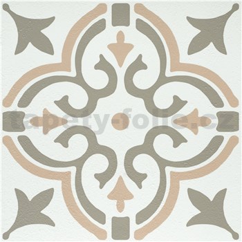 Vinylové samolepiace podlahové štvorce Classic ornamentálny vzor zelený rozmer 30,5 cm x 30,5