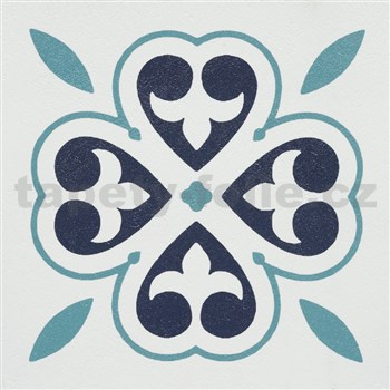 Vinylové samolepiace podlahové štvorce orientálny kvet rozmer 30,5 cm x 30,5 cm