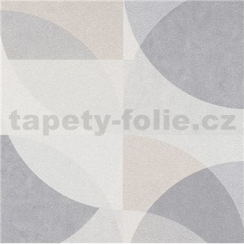 Vliesové tapety na stenu Elle Decoration geometrický vzor svetlo hnedo-sivý